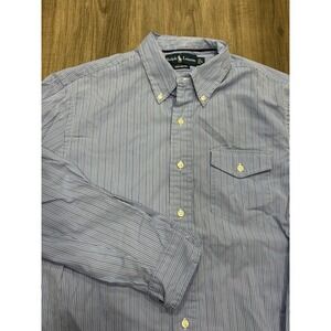 Ralph‎ Lauren Long Sleeve Button Down Men's Size Large Custom Fit Striped Shirt